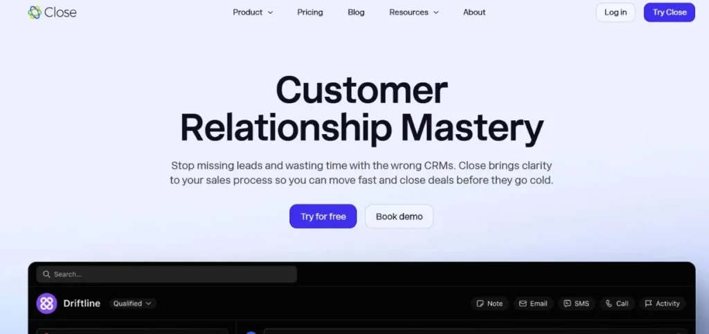 Close CRM - CRM Software for Real Estate Agents
