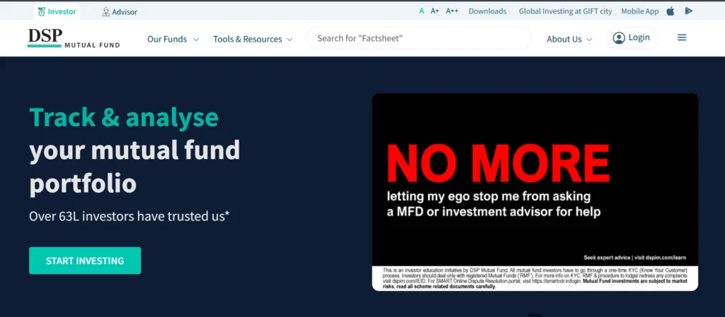 DSP Investment Managers Private Ltd - Mutual Fund Company in India