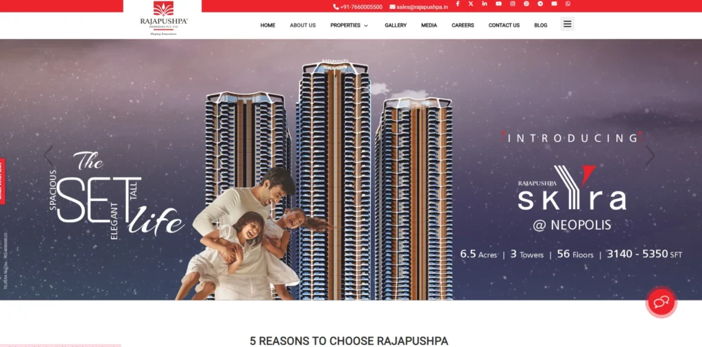 Rajapushpa Properties-Real Estate Companies in Hyderabad