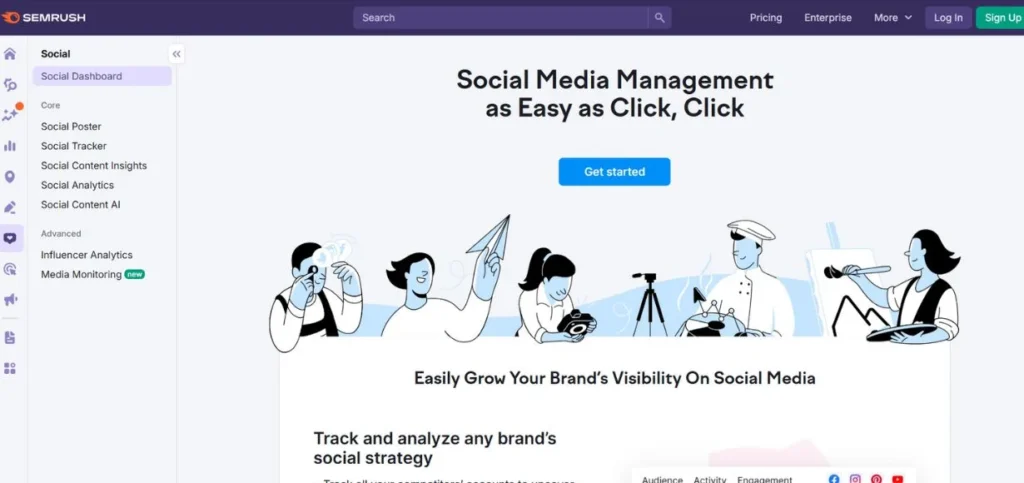 Semrush Social - AI Social Media Management Tools