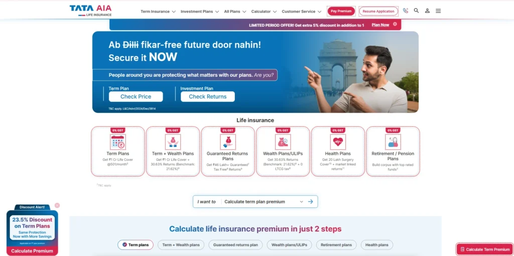 Tata AIA Life Insurance Company-Insurance Companies in India