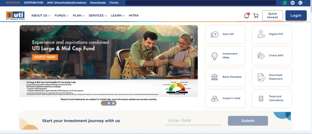 UTI Asset Management Company Ltd - Mutual Fund Company in India