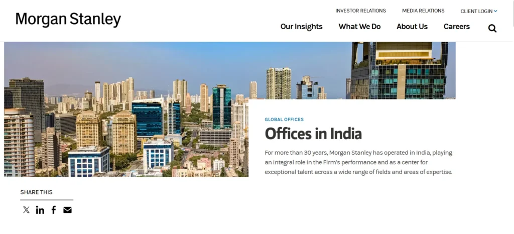 Morgan Stanley - Investment Banking Company in India