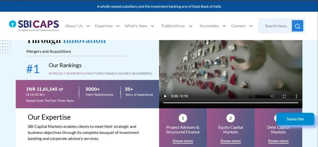 SBI Capital Markets - Investment Banking Company in India