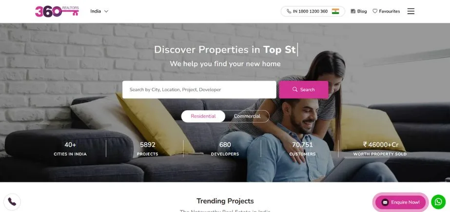 real estate brokers in inida - 360 realtors