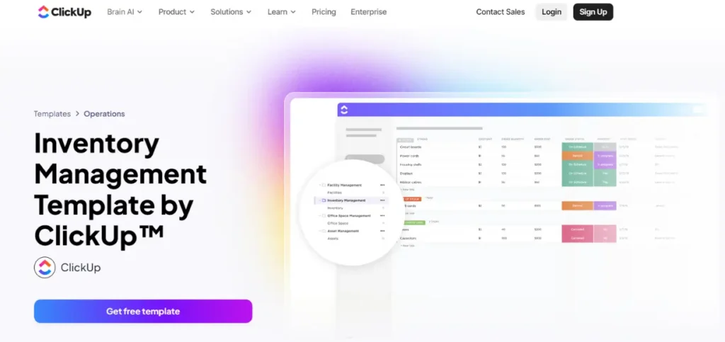 ClickUp - Inventory Management Software