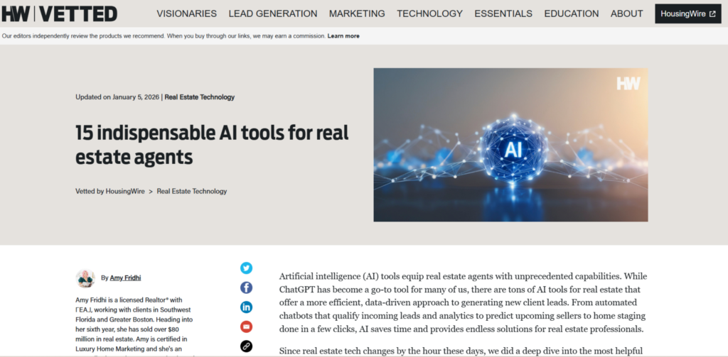 AI Tools for Real Estate Agents