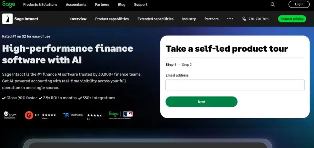 Sage Intacct - Best Accounting Software for Real Estate Business