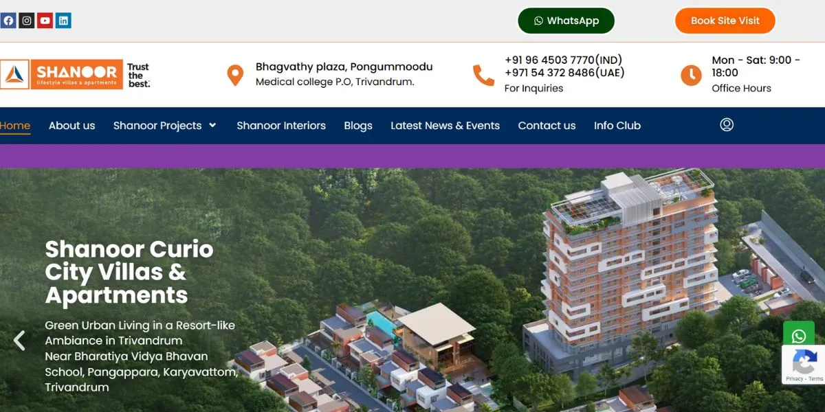 Shanoor Projects and Realtors - Builders in Trivandrum