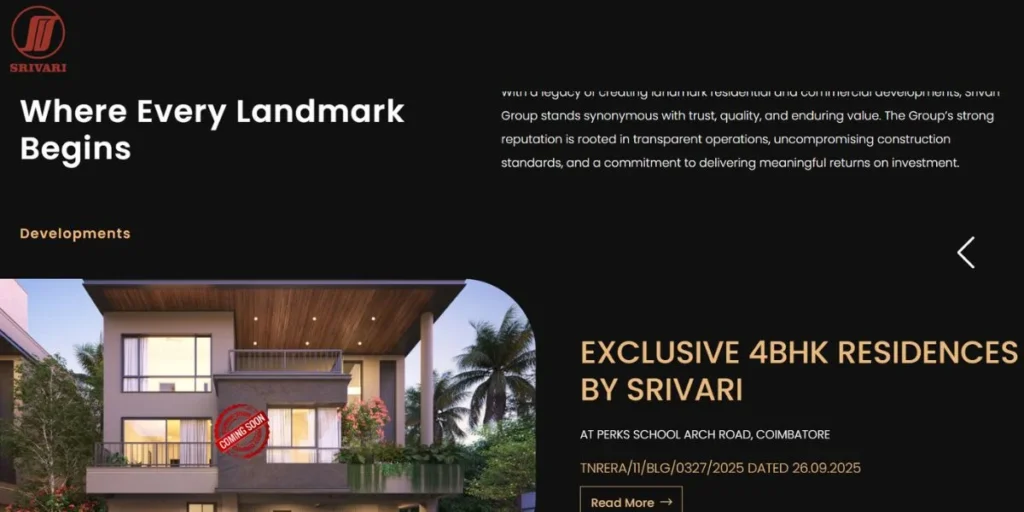 Srivari Infrastructure Pvt Ltd - Construction Companies in Coimbatore