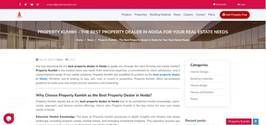 real estate brokers in noida - property kumbh
